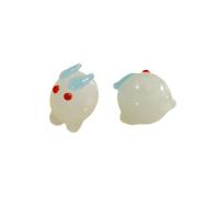 Perles murano faites à la main , chalumeau, lapin, DIY, plus de couleurs à choisir, 17x10mm, Vendu par PC