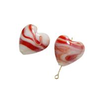 Porcelain Jewelry Beads, Heart, DIY, more colors for choice, 16x16mm, Sold By PC
