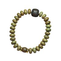 Le bois de santal vert bracelet, style folk & différents matériaux pour le choix & unisexe, 10mm, Longueur:Environ 7-12 pouce, Vendu par PC