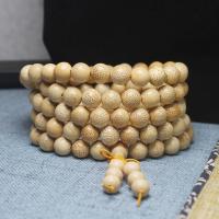 108 perles de Mala, Stripe Bambou, multicouche & style folk & unisexe, 10mm, 108PC/brin, Vendu par brin