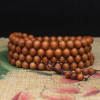 108 Mala Beads, Sandalwood, folk style & Unisex & different size for choice, 108PCs/Strand, Sold By Strand