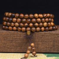 108 perles de Mala, Padouk Noir, style folk & unisexe & styles différents pour le choix, 108PC/brin, Vendu par brin