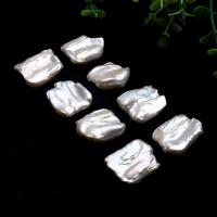 Natural Freshwater Pearl Loose Beads, Baroque, DIY & no hole, white, 8mm, Sold By PC