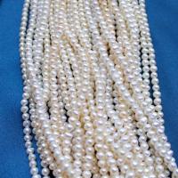 Naturalne perły słodkowodne perełki luźne, Perła naturalna słodkowodna, Ręcznie robione, DIY & różnej wielkości do wyboru, biały, sprzedawane na około 15 cal Strand
