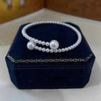 Freshwater Kulturperler Pearl Bracelet, Ferskvandsperle, mode smykker & for kvinde, hvid, Længde Ca. 7.5 inch, Solgt af PC