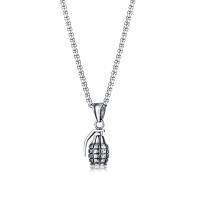 Stainless Steel Jewelry Necklace 304 Stainless Steel Grenade polished fashion jewelry & for man original color Sold By PC