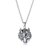 Stainless Steel Jewelry Necklace 304 Stainless Steel Wolf polished fashion jewelry & for man original color Sold By PC