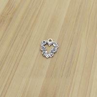 Tibetan Style Heart Pendants, antique silver color plated, vintage & DIY & hollow, nickel, lead & cadmium free, 21x19mm, Approx 100PCs/Bag, Sold By Bag