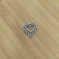 Tibetan Style Heart Pendants, antique silver color plated, vintage & DIY & hollow, nickel, lead & cadmium free, 26x23mm, Approx 100PCs/Bag, Sold By Bag