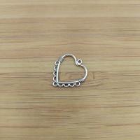 Tibetan Style Heart Pendants, antique silver color plated, vintage & DIY & 1/9 loop & hollow, nickel, lead & cadmium free, 30x27mm, Approx 100PCs/Bag, Sold By Bag