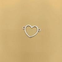Heart Zinc Alloy Connector antique silver color plated vintage & DIY & 1/1 loop & hollow nickel lead & cadmium free Approx Sold By Bag