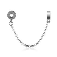 Stainless Steel Bracelet Finding, Titanium Steel, with Rubber, Donut, DIY, original color, 80mm, Sold By PC