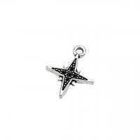 Tibetan Style Star Pendant, antique silver color plated, vintage & DIY, nickel, lead & cadmium free, 17x14mm, Approx 100PCs/Bag, Sold By Bag