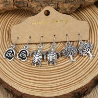 Tibetan Style Drop Earrings, plated, 6 pieces & fashion jewelry & different styles for choice & for woman, nickel, lead & cadmium free, Sold By Set