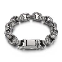 Bijoux bracelet en acier inoxydable, acier inoxydable 316L, bijoux de mode & pour homme, 13mm, Longueur:Environ 8.66 pouce, Vendu par PC