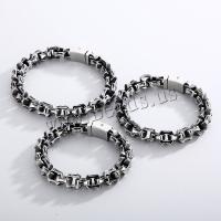 Bijoux bracelet en acier inoxydable, acier inoxydable 316L, bijoux de mode & longueur différente pour le choix & pour homme, 10.50mm, Vendu par PC