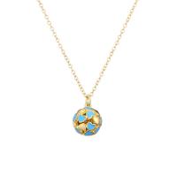 Brass Necklace Round Vacuum Ion Plating & enamel nickel lead & cadmium free Sold By PC