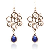 Zinc Alloy Drop Earrings plated with rhinestone nickel lead & cadmium free Sold By Pair
