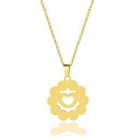 304 Stainless Steel Necklace, with 2inch extender chain, Heart, real gold plated, cross chain & for woman & hollow, 19.70x27mm, Length:Approx 17.7 Inch, Sold By PC