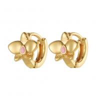 Brass Leverback Earring real gold plated fashion jewelry & for woman & enamel nickel lead & cadmium free Sold By Pair