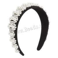 Hair Bands Cloth with Plastic Pearl fashion jewelry & for woman 40mm Sold By PC