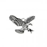 Tibetan Style Animal Pendants, Eagle, antique silver color plated, vintage & DIY, nickel, lead & cadmium free, 31x23mm, Approx 100PCs/Bag, Sold By Bag