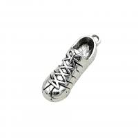 Zinc Alloy Shoes Pendants antique silver color plated vintage & DIY nickel lead & cadmium free Approx Sold By Bag