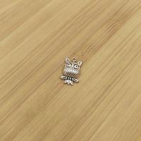 Tibetan Style Animal Pendants, Owl, antique silver color plated, vintage & DIY, nickel, lead & cadmium free, 24x16mm, Approx 100PCs/Bag, Sold By Bag