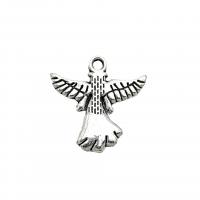 Tibetan Style Pendants, Angel, antique silver color plated, vintage & DIY, nickel, lead & cadmium free, 21x21mm, Approx 100PCs/Bag, Sold By Bag