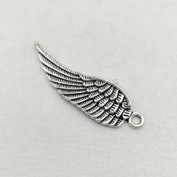 Wing Shaped Tibetan Style Pendants, antique silver color plated, vintage & DIY, nickel, lead & cadmium free, 14x49mm, Approx 100PCs/Bag, Sold By Bag