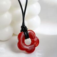 Acrylic Necklace Wax Cord with Acrylic handmade fashion jewelry & for woman 27mm Length Approx 25.5 Inch Sold By PC