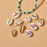 Natürliche Süßwasser Muschel Perlen, Strandschnecke, Drucken, DIY & verschiedene Muster für Wahl, 22x14mm, verkauft von PC
