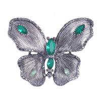 Zinc Alloy Brooches with Crystal Butterfly & for woman & with rhinestone nickel lead & cadmium free Sold By PC