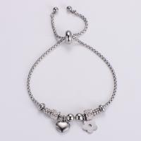 Stainless Steel Jewelry Bracelet, 316L Stainless Steel, Adjustable & for woman & with rhinestone, more colors for choice, 2mm, Sold Per Approx 9.84 Inch Strand