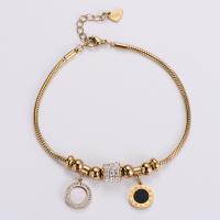 Stainless Steel Jewelry Bracelet, 316L Stainless Steel, with Shell, with 1.18inch extender chain, fashion jewelry & for woman & with rhinestone, more colors for choice, 2mm, Sold Per Approx 6.89 Inch Strand