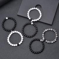 Quelques Bracelet à et Bangle, pierre gemme, avec Aimant, 2 pièces & différents matériaux pour le choix & unisexe, Longueur:Environ 6.6-8.2 pouce, Vendu par fixé