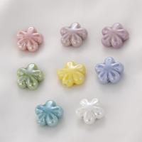 Porcelæn smykker perler, Kronblade, ovntørrende lak, du kan DIY, flere farver til valg, 18mm, Hole:Ca. 2mm, Solgt af PC