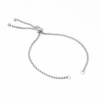 Stainless Steel Bracelet Finding 304 Stainless Steel Adjustable & DIY & machine polishing original color Length Approx 4.72 Inch Sold By PC