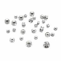 Stainless Steel Spacer Beads, 304 Stainless Steel, DIY & different size for choice & with rhinestone, original color, 100PCs/Bag, Sold By Bag