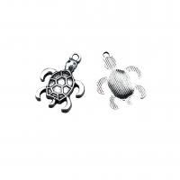 Zinc Alloy Animal Pendants Turtle antique silver color plated DIY nickel lead & cadmium free Approx 1.5mm Approx Sold By Bag