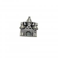Tibetan Style Pendants, Castle, antique silver color plated, DIY, nickel, lead & cadmium free, 11x9mm, Hole:Approx 4mm, Approx 100PCs/Bag, Sold By Bag