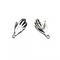 Zinc Alloy Hand Pendants antique silver color plated DIY nickel lead & cadmium free Approx 2mm Approx Sold By Bag