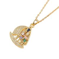 Brass Necklace, gold color plated, Adjustable & different styles for choice & micro pave cubic zirconia & for woman & hollow, more colors for choice, nickel, lead & cadmium free, Length:Approx 40 cm, Sold By PC