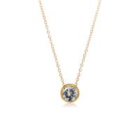 Stainless Steel Jewelry Necklace 304 Stainless Steel with 50mm extender chain Round plated with rhinestone 7mm Length 370 mm Sold By PC