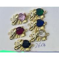 Brass Jewelry Connector, Elephant, real gold plated, DIY, more colors for choice, 26x14mm, 10PCs/Lot, Sold By Lot