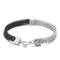 Stainless Steel Jewelry Bracelet, 304 Stainless Steel, fashion jewelry & Unisex, more colors for choice, 8mm, Length:Approx 8.66 Inch, Sold By PC