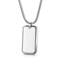 Stainless Steel Jewelry Necklace 304 Stainless Steel Square polished fashion jewelry & for man Length Approx 23.62 Inch Sold By PC