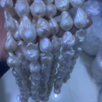 Perles nacres baroques de culture d'eau douce , perle d'eau douce cultivée, normes différentes pour le choix, blanc, Vendu par Environ 16 pouce brin
