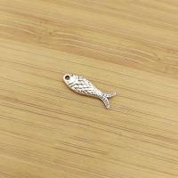 Tibetan Style Animal Pendants, Fish, antique silver color plated, vintage & DIY, nickel, lead & cadmium free, 7x23mm, Approx 100PCs/Bag, Sold By Bag