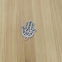 Tibetan Style Hamsa Pendants, Hand, antique silver color plated, vintage & DIY, nickel, lead & cadmium free, 28x22mm, Approx 100PCs/Bag, Sold By Bag